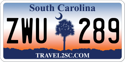 SC license plate ZWU289