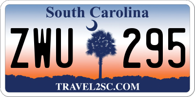 SC license plate ZWU295