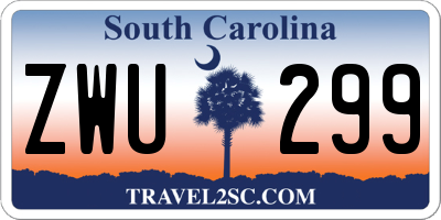SC license plate ZWU299