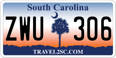 SC license plate ZWU306