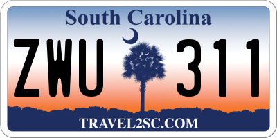 SC license plate ZWU311
