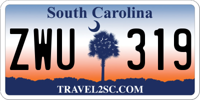 SC license plate ZWU319