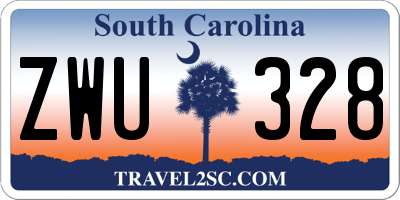 SC license plate ZWU328