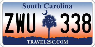 SC license plate ZWU338