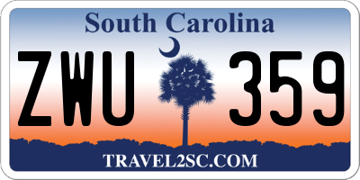 SC license plate ZWU359