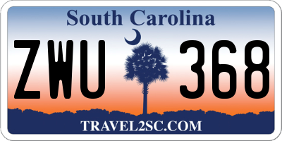 SC license plate ZWU368