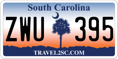 SC license plate ZWU395