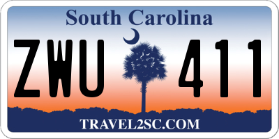 SC license plate ZWU411
