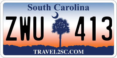 SC license plate ZWU413