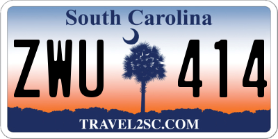 SC license plate ZWU414