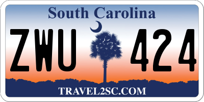 SC license plate ZWU424