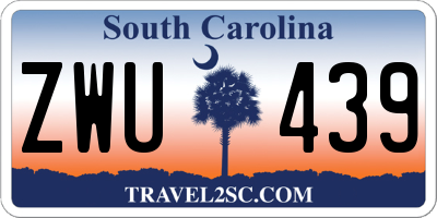 SC license plate ZWU439