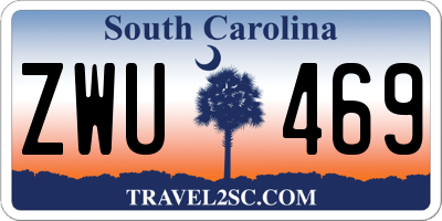 SC license plate ZWU469