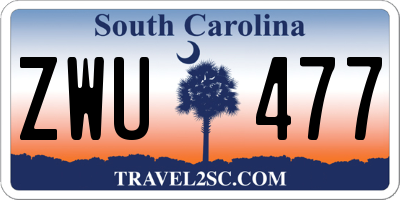 SC license plate ZWU477
