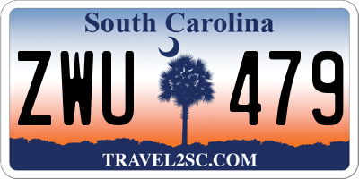 SC license plate ZWU479