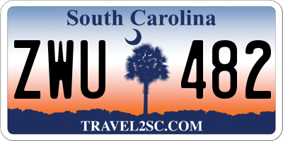 SC license plate ZWU482
