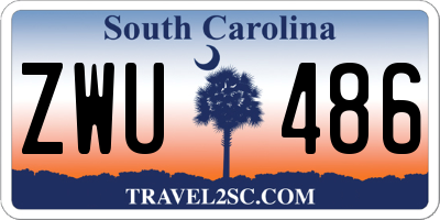 SC license plate ZWU486
