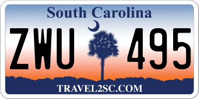SC license plate ZWU495