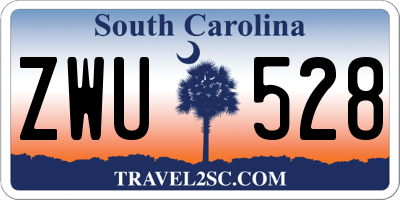 SC license plate ZWU528