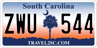 SC license plate ZWU544