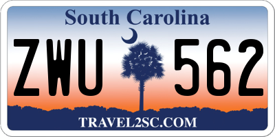 SC license plate ZWU562
