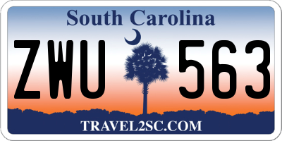SC license plate ZWU563