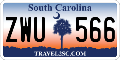 SC license plate ZWU566