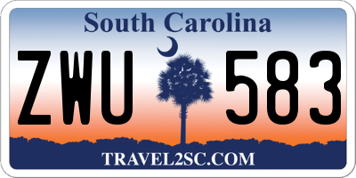 SC license plate ZWU583