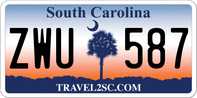 SC license plate ZWU587