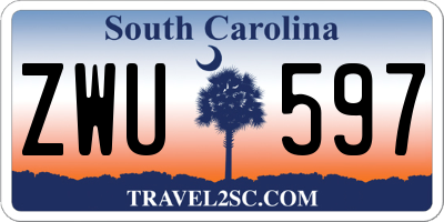 SC license plate ZWU597