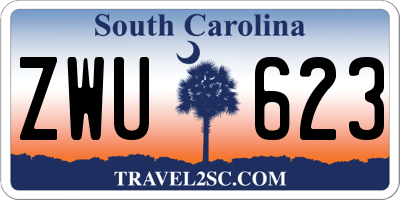 SC license plate ZWU623