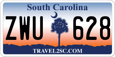 SC license plate ZWU628
