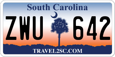 SC license plate ZWU642