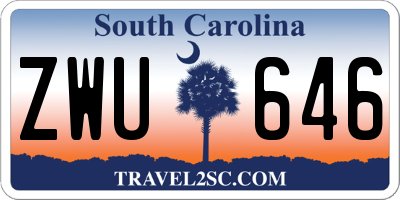 SC license plate ZWU646