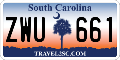 SC license plate ZWU661