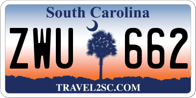 SC license plate ZWU662