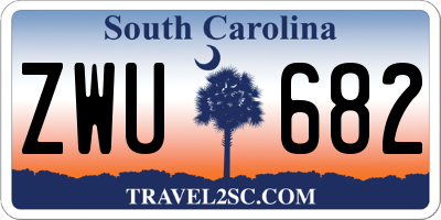 SC license plate ZWU682