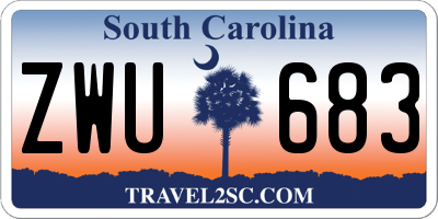 SC license plate ZWU683