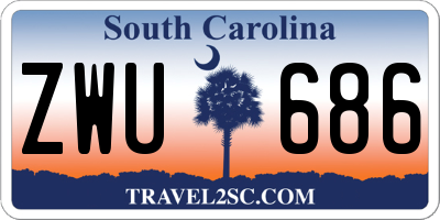 SC license plate ZWU686