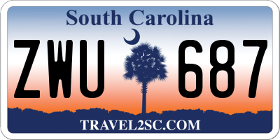 SC license plate ZWU687