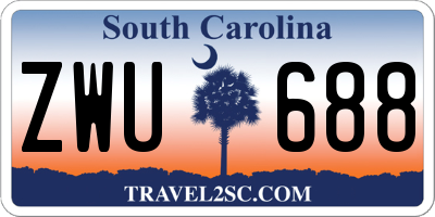 SC license plate ZWU688