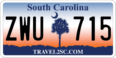 SC license plate ZWU715