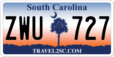 SC license plate ZWU727