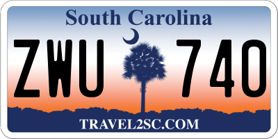 SC license plate ZWU740