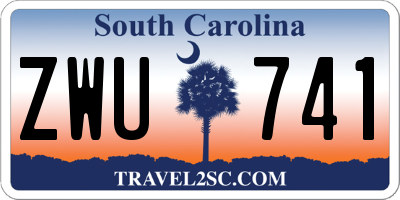 SC license plate ZWU741