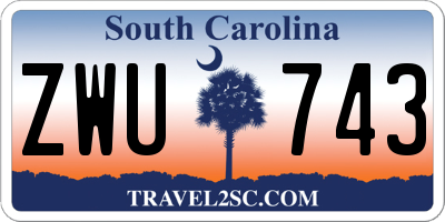 SC license plate ZWU743