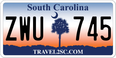 SC license plate ZWU745