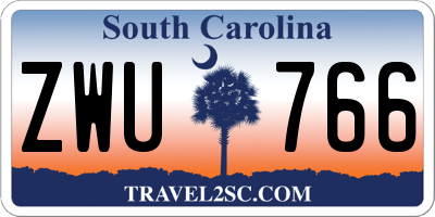 SC license plate ZWU766