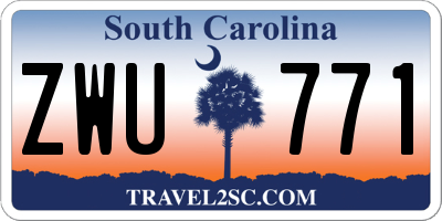 SC license plate ZWU771