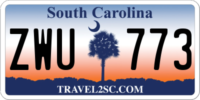SC license plate ZWU773